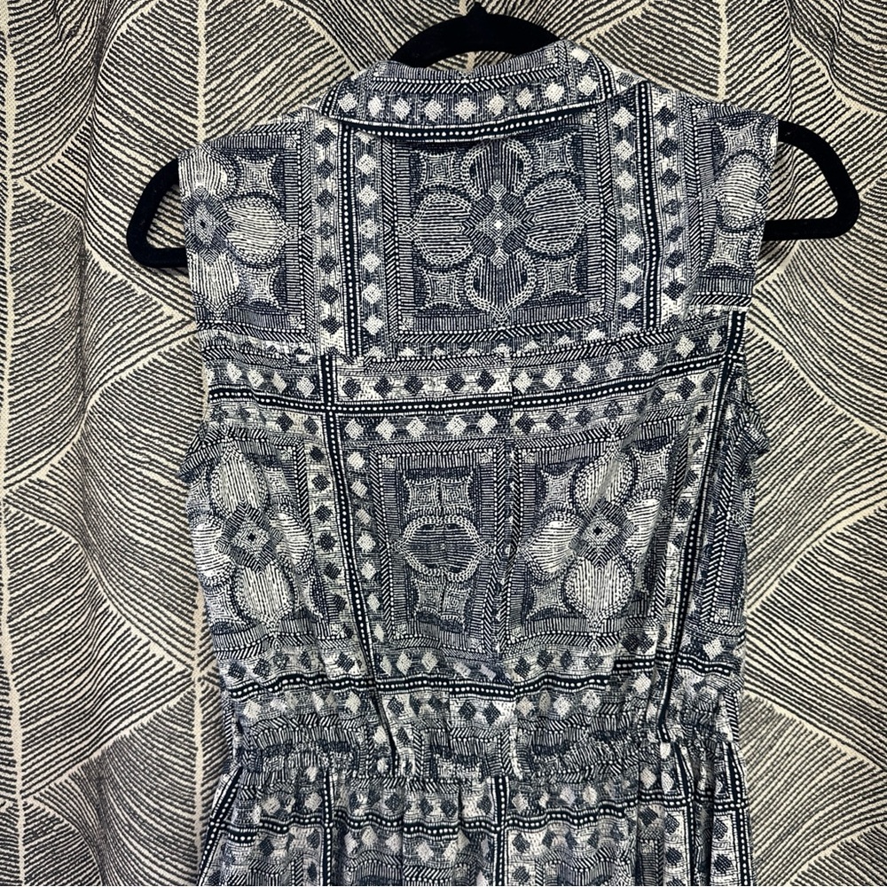 Alfani Women's Black And White Collard Sleeveless Knee Length Dress Size 6 <314> - Picture 10 of 10